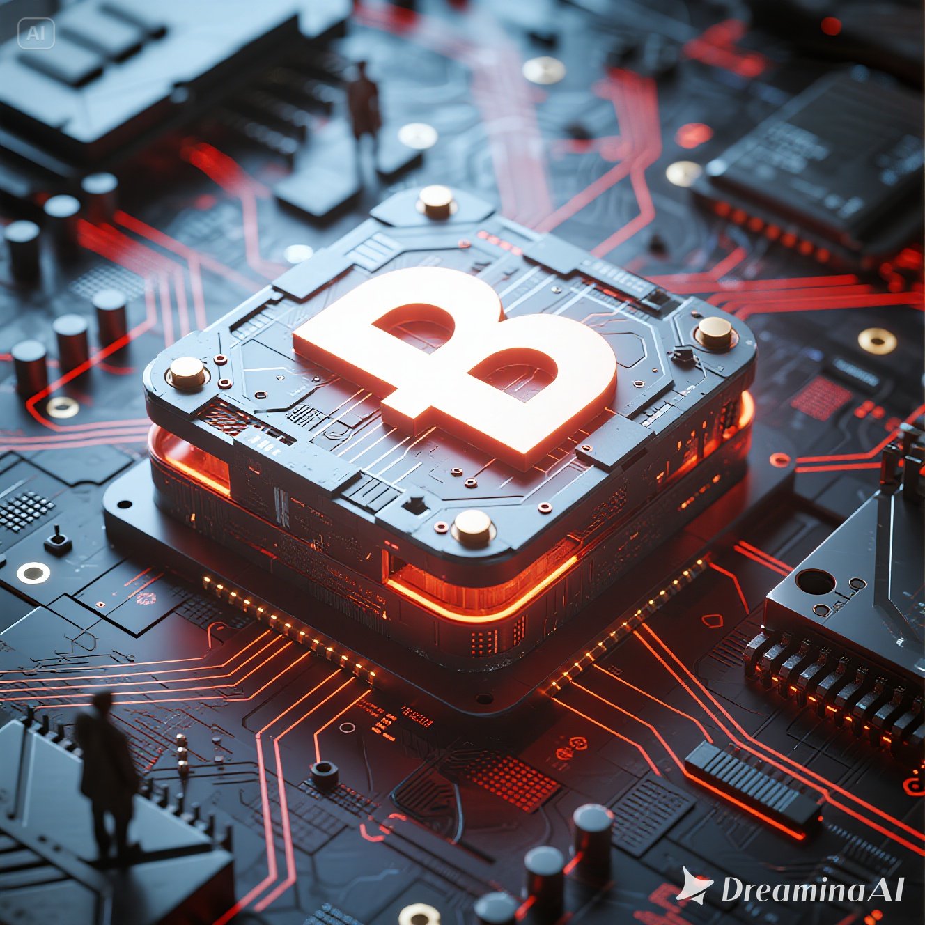 Ilustrasi integrasi blockchain dengan dunia perbankan tradisional.