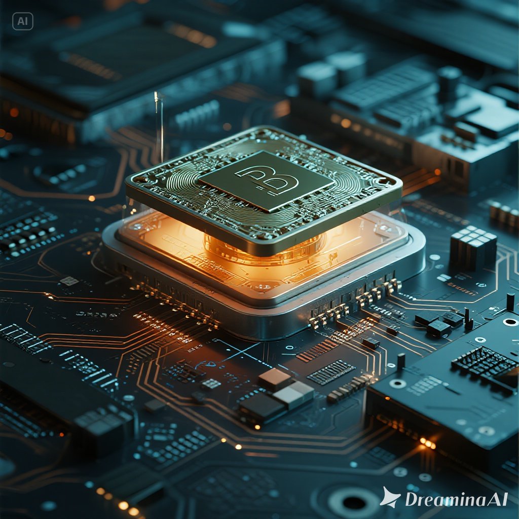 Ilustrasi konsep Layer 3 blockchain dengan lapisan teknologi berurutan dan ikon aplikasi digital.